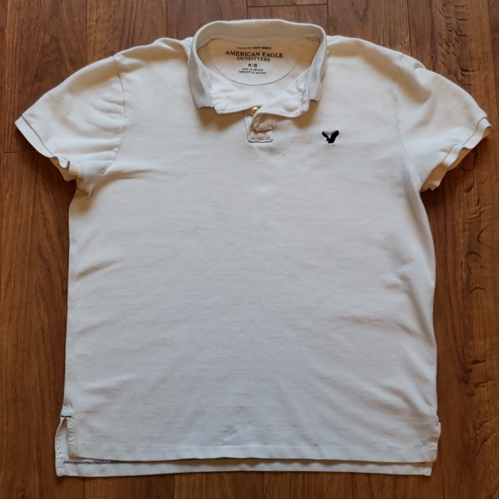 White AE Polo - Sz M